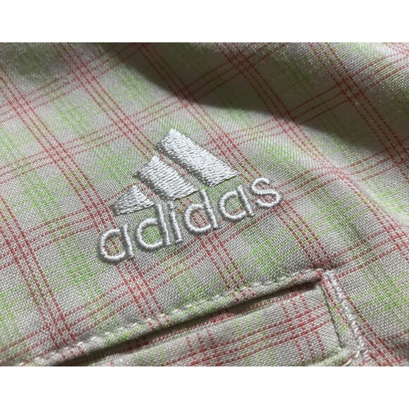Adidas Mens Plaid Golf Shorts Size 34W Green & Red Checkered Lightweight - Picture 4 of 6